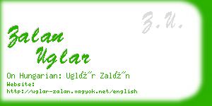 zalan uglar business card